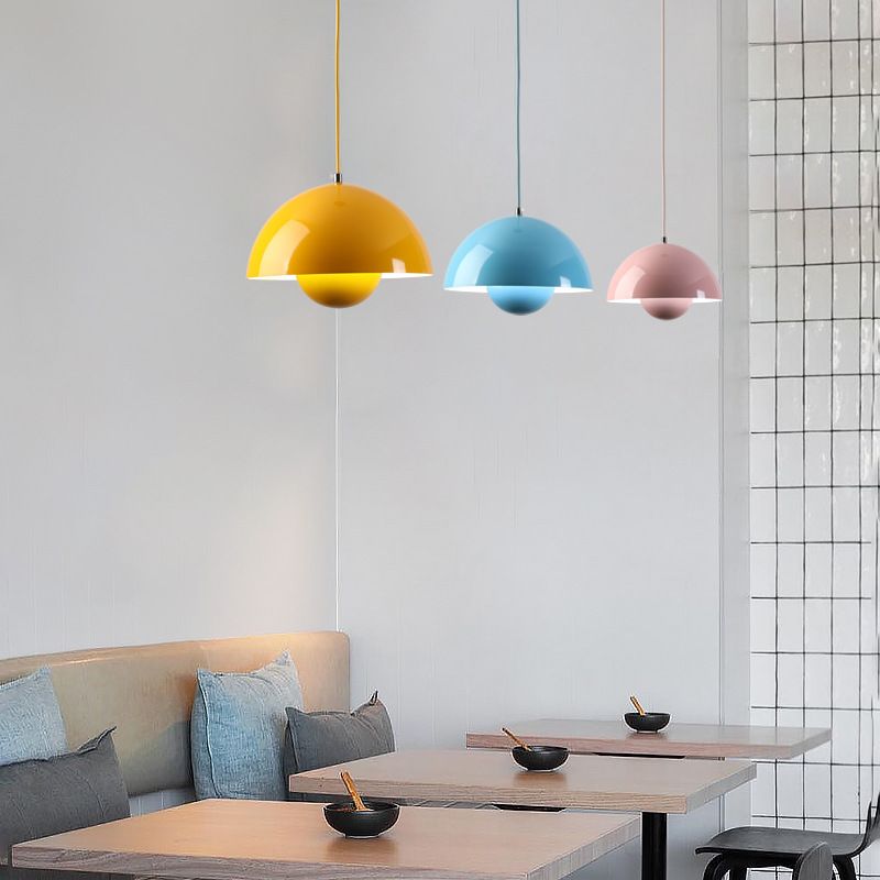 Suspension Auroraglo V2 - Lampe Moderne en Forme de Pot de Fleurs pour Chambre, Éclairage LED, Design Scandinave