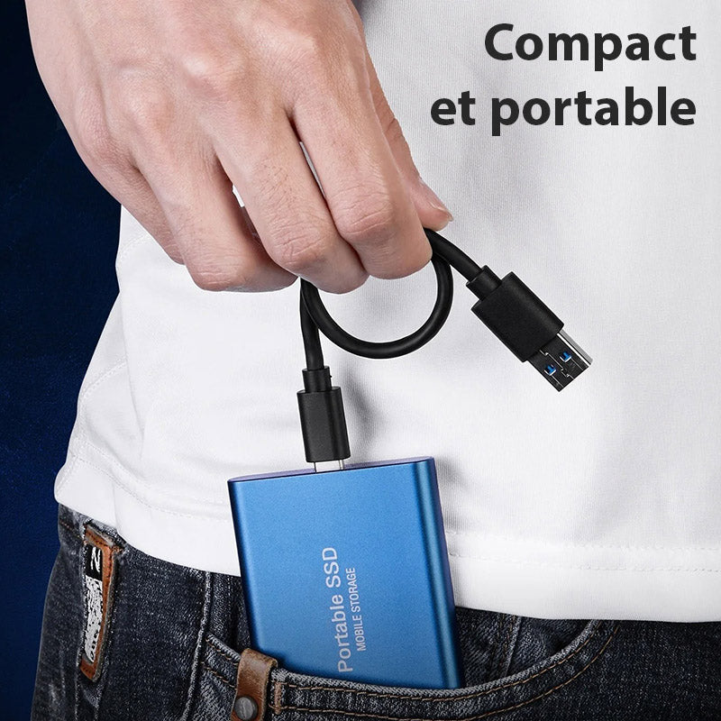 Disque Dur Externe SSD Portable 1 To/4 To – USB-C Haute Vitesse, Compatible PC, Mac, Android
