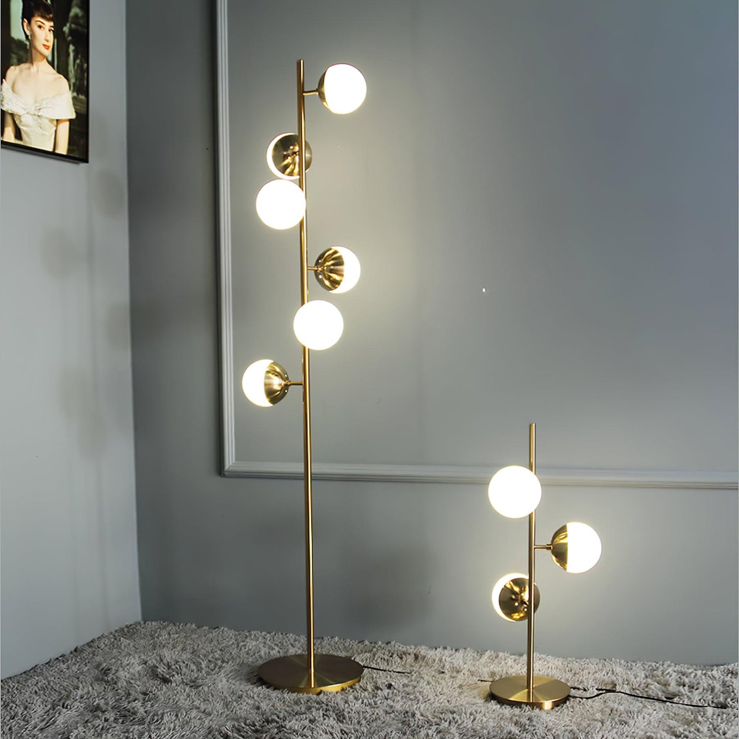 Lampe Arbre LED Doppler – Élégance Moderne avec Boules en Verre