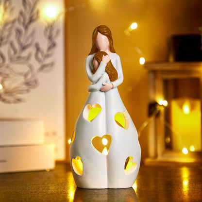 Lampe Eternal Love - Éclairage Romantique et Élégant en Résine Beige