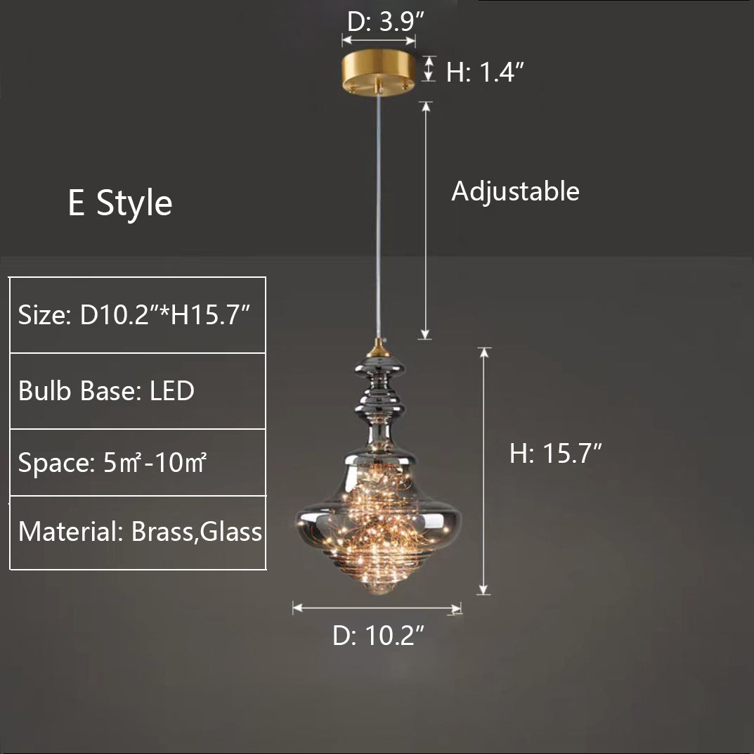 Suspension Moderne en Verre et Laiton – Éclairage Élégant pour Salon et Cuisine
