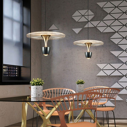 Suspension LED Moderne en Forme de Disque – Lampe Élégante pour Salon et Cuisine