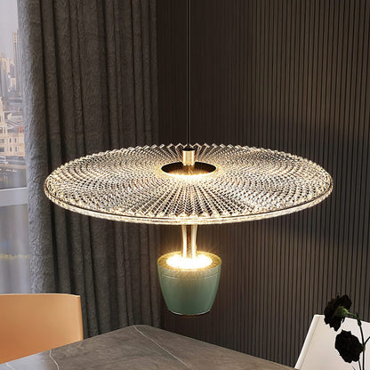 Suspension LED Moderne en Forme de Disque – Lampe Élégante pour Salon et Cuisine