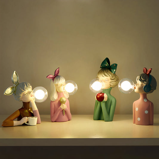 Lampe de Table Artisan Sisters – Élégance Artisanale en Bois et Textile