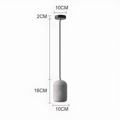 Lampe Pendante Ferro Industrielle en Zement et Verre - Éclairage Moderne pour Intérieur