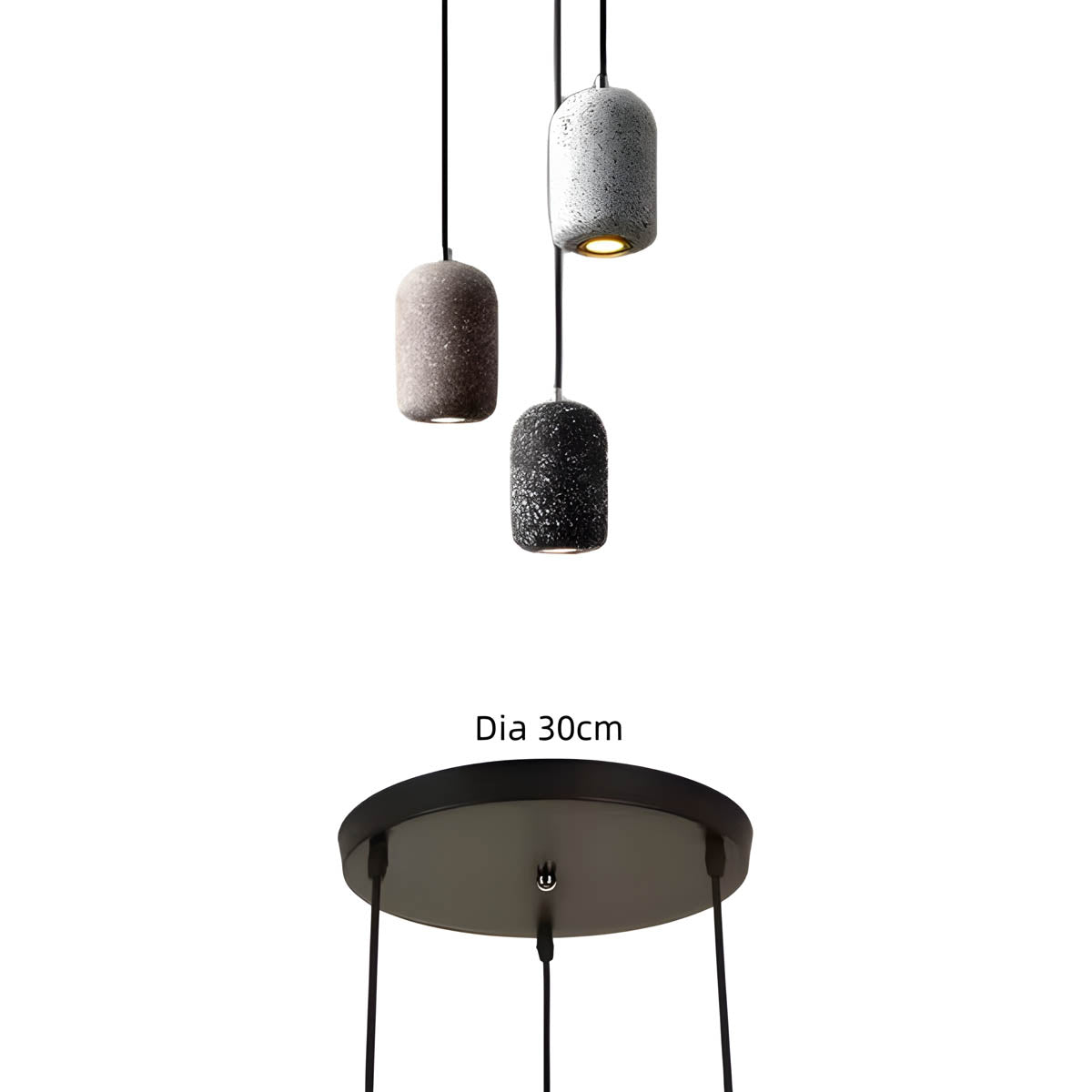 Lampe Pendante Ferro Industrielle en Zement et Verre - Éclairage Moderne pour Intérieur