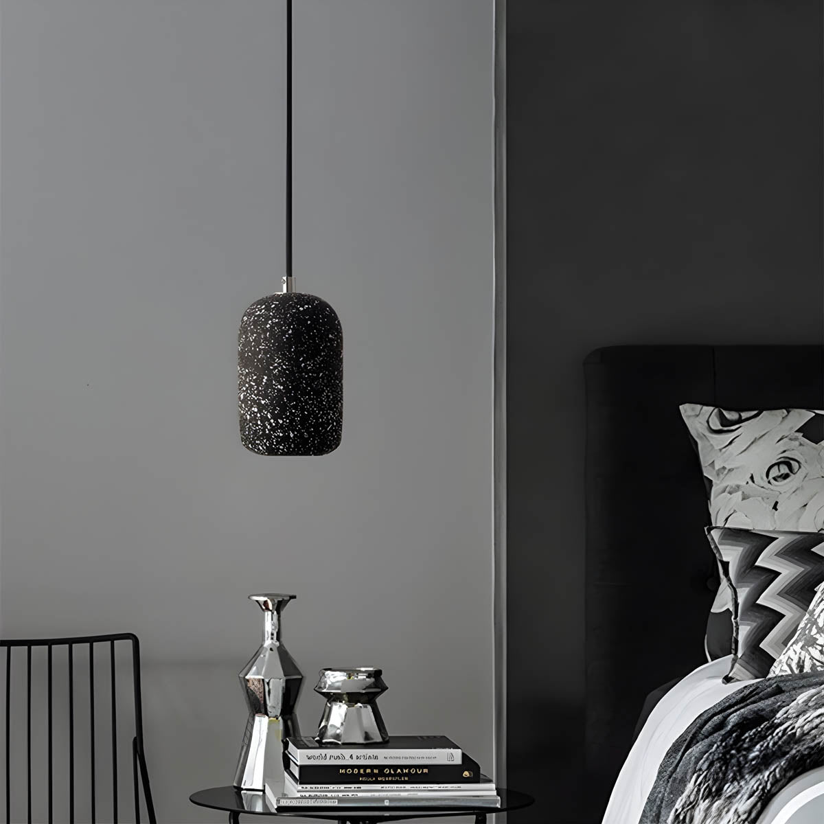 Lampe Pendante Ferro Industrielle en Zement et Verre - Éclairage Moderne pour Intérieur