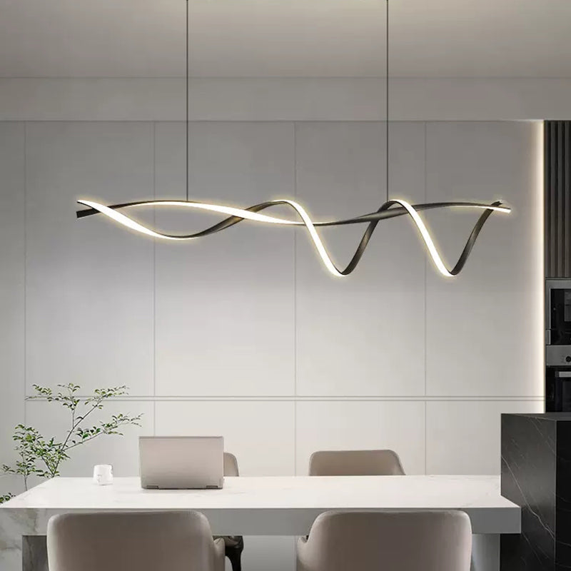 Suspension LED Moderne Noire – Élégance Minimaliste pour Intérieur Contemporain