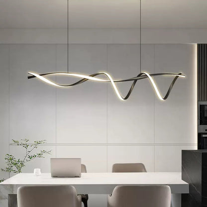 Suspension LED Moderne Noire – Élégance Minimaliste pour Intérieur Contemporain