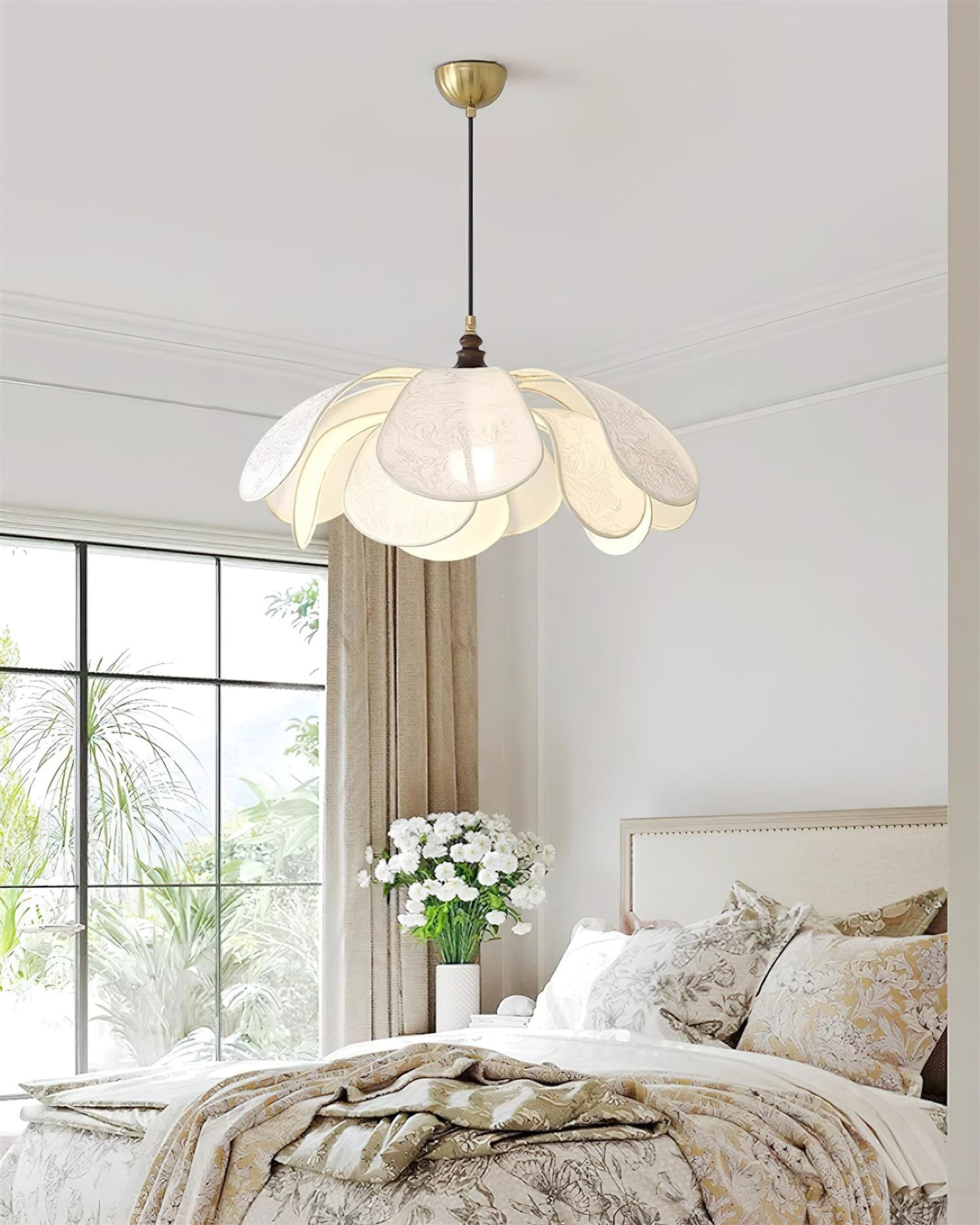 Florina Pendelleuchte – Elegante Blumen-Inspiration, Modernes Design, E26/E27 Fassung, LED Kompatibel