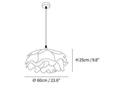 Lampe Pendante Blanche en Forme de Fleur – LED