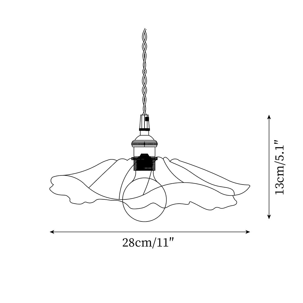 Suspension Flower Glass - Lampe en Verre Transparent, Design Rétro Élégant
