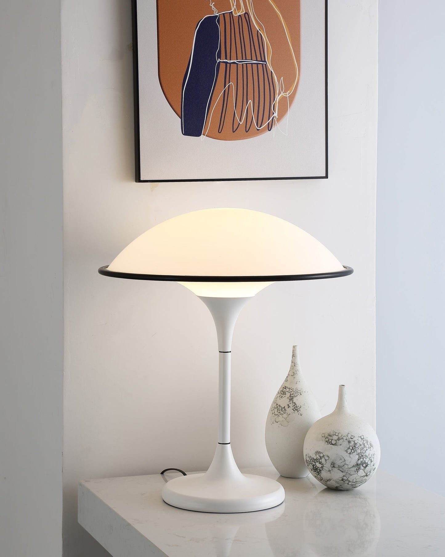 Lampe de Table Fontana - Design Moderne et Rétro avec Éclairage LED