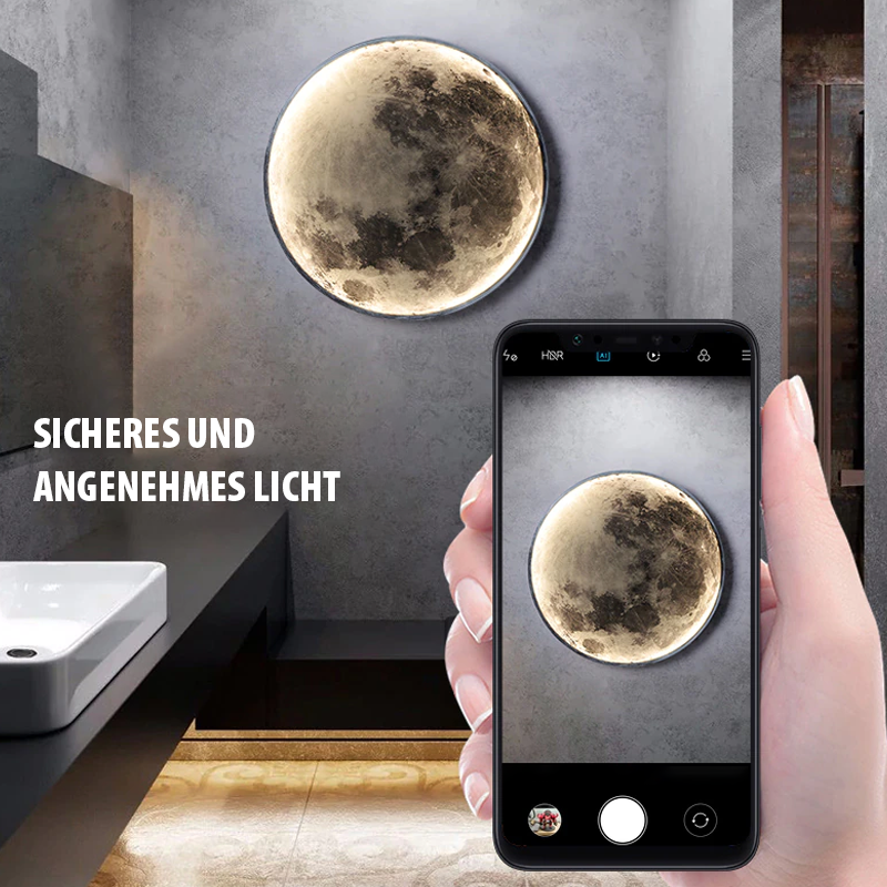 Lampe Murale LED Lune avec Contrôle par Application - 3 Modes de Couleur et Fonction de Dimmabilité