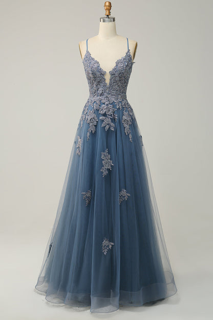 Robe de Bal Élégance Julia – Coupe A-Ligne, Bretelles Fines, Corset Ajustable, Élégance Intemporelle