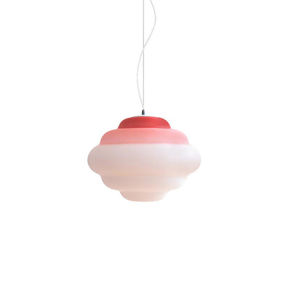 Suspension Gradient Cloudy en Verre Mat - Éclairage LED Décoratif Coloré