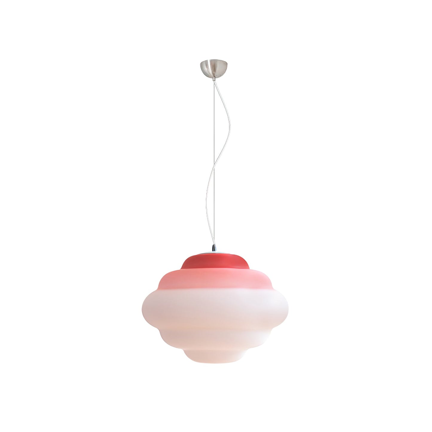 Suspension Gradient Cloudy en Verre Mat - Éclairage LED Décoratif Coloré