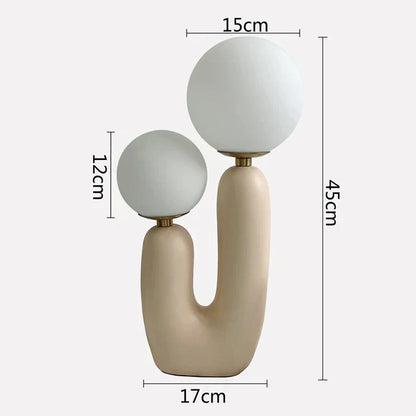 Lampe de Table Moderne Cactus – Éclairage Créatif et Élégant avec Globes en Verre
