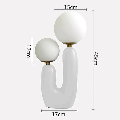 Lampe de Table Moderne Cactus – Éclairage Créatif et Élégant avec Globes en Verre