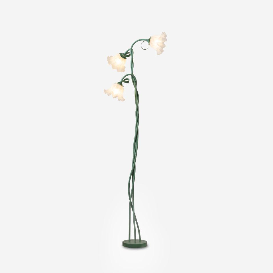 Lampadaire Calla Flowers – Éclairage Élégant avec Fleurs Blanches et Design Raffiné