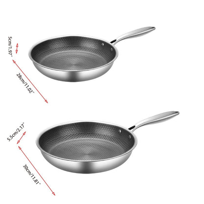 Poêle Antiadhésive en Acier Inoxydable CuisinePro – Cuisson Parfaite et Facile