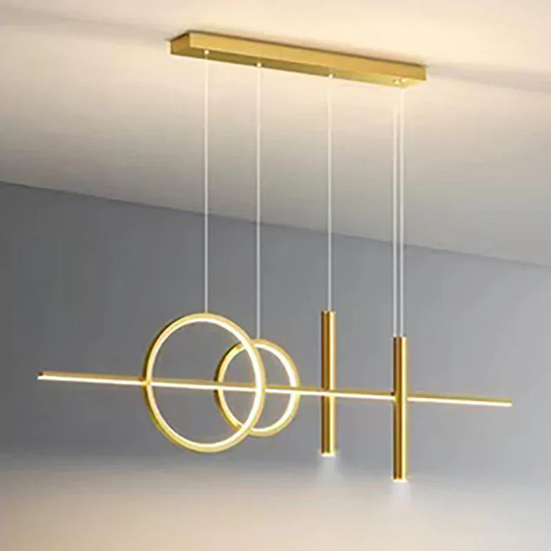 Lampe Moderne de Salle à Manger avec 3 Anneaux - Éclairage Ajustable Design Élégant