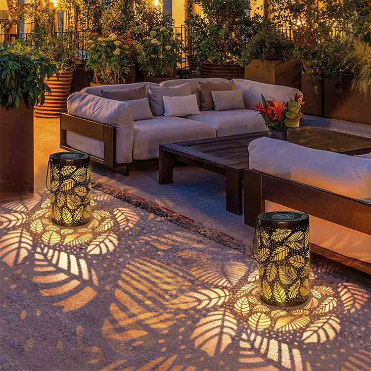 Luminous Leaf Lantern – Lampe Solaire Décorative en Forme de Feuilles, Éclairage Extérieur pour Jardin et Terrasse