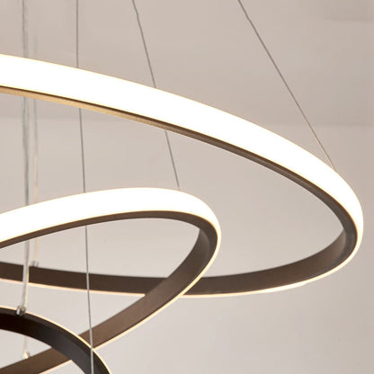 ArishaLight - Plafonnier Moderne avec 3 Anneaux Ajustables, Design Élégant et Fonctionnel