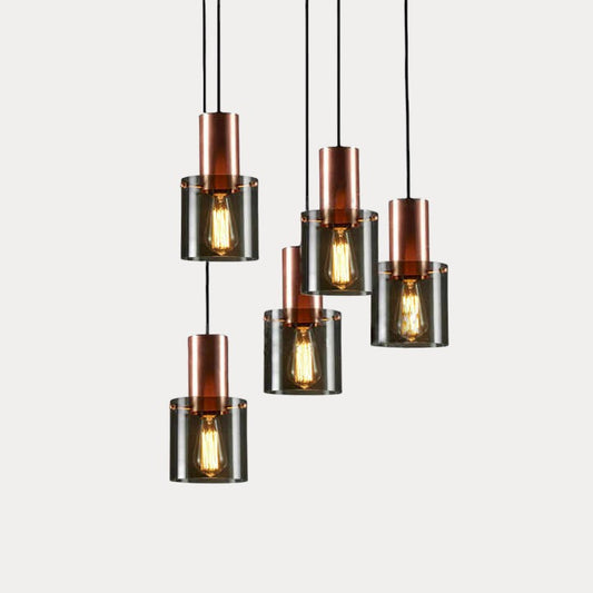 Suspension Moderne pour Table à Manger - 7 Lumières LED, Atmosphère Chaleureuse et Relaxante