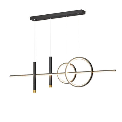 Lampe Moderne de Salle à Manger avec 3 Anneaux - Éclairage Ajustable Design Élégant