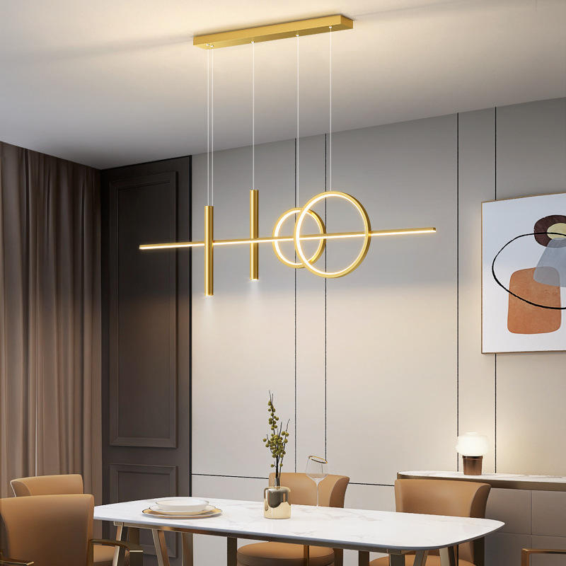 Lampe Moderne de Salle à Manger avec 3 Anneaux - Éclairage Ajustable Design Élégant