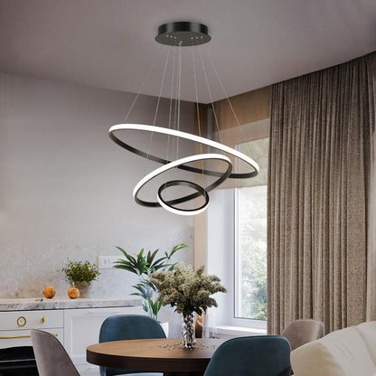 ArishaLight - Plafonnier Moderne avec 3 Anneaux Ajustables, Design Élégant et Fonctionnel