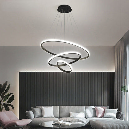 ArishaLight - Plafonnier Moderne avec 3 Anneaux Ajustables, Design Élégant et Fonctionnel
