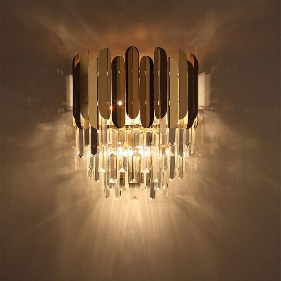 Applique Murale Élégante en Acier Inoxydable et Verre – Lampe Moderne pour Votre Intérieur