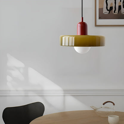 GlampGlow - Suspension luminaire en Verre Ajustable et Colorée, Applique Moderne
