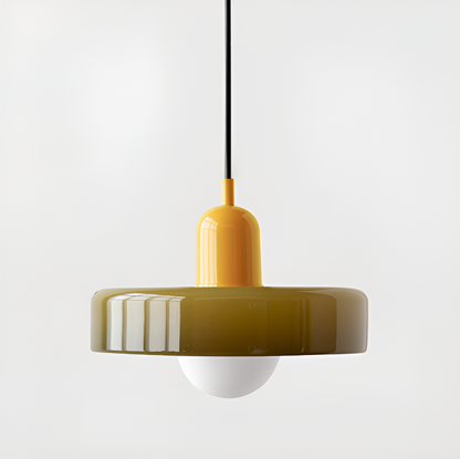 GlampGlow - Suspension luminaire en Verre Ajustable et Colorée, Applique Moderne