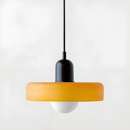 GlampGlow - Suspension luminaire en Verre Ajustable et Colorée, Applique Moderne