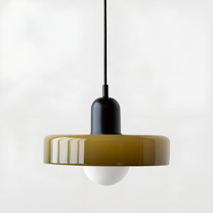 GlampGlow - Suspension luminaire en Verre Ajustable et Colorée, Applique Moderne