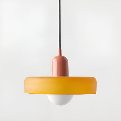 GlampGlow - Suspension luminaire en Verre Ajustable et Colorée, Applique Moderne