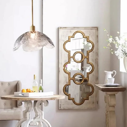 Suspension Fleurie Créative pour Table de Nuit – Éclairage Élégant en Verre pour Chambre et Salon