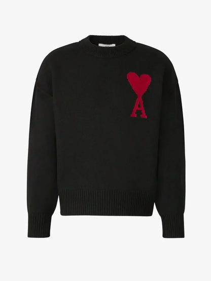 Pull en Laine Unisexe HeartLoom – Design Élégant avec Logo Cœur