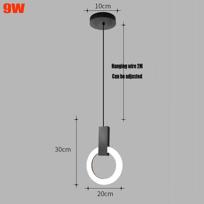 Suspension LED Nordic Ring - Lampe Moderne en Acrylique pour Salle à Manger et Salon