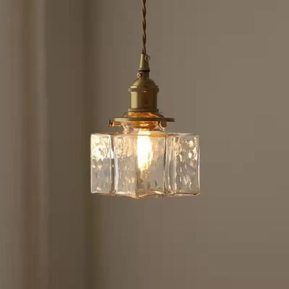 Suspension Vintage en Verre – Éclairage Rustique et Élégant pour Salon, Salle à Manger et Chambre
