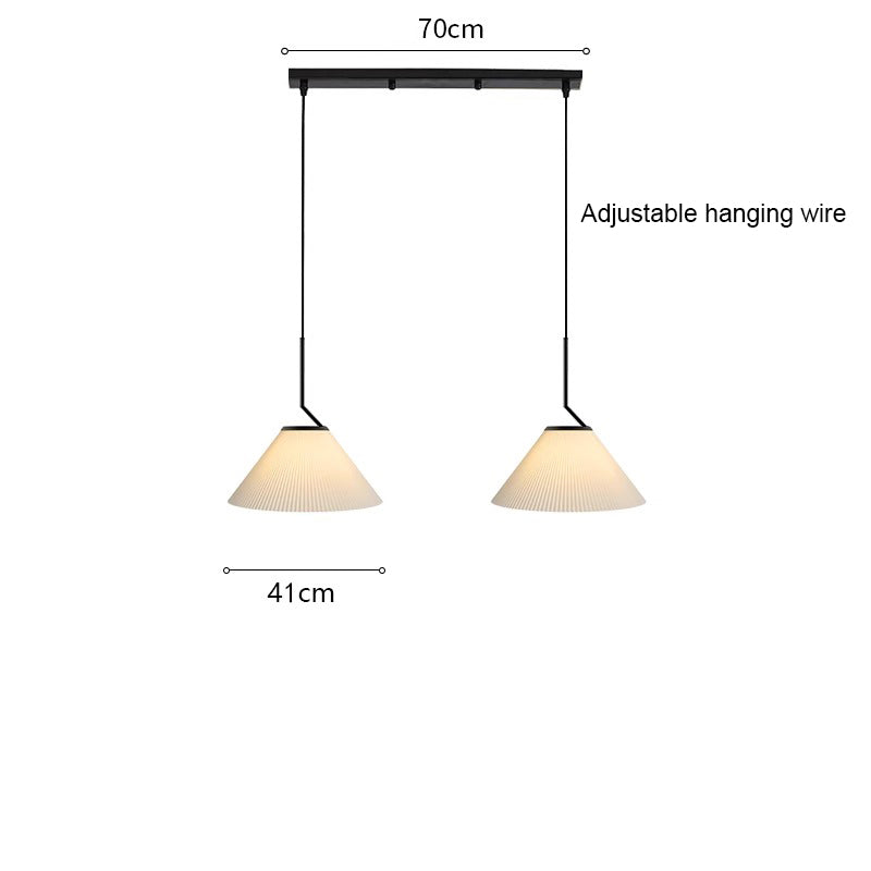 Suspension Nordic Plissée Crème – Design Scandinave Élégant en Tissu LED