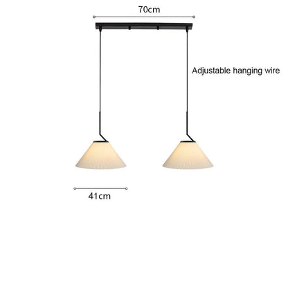 Suspension Nordic Plissée Crème – Design Scandinave Élégant en Tissu LED