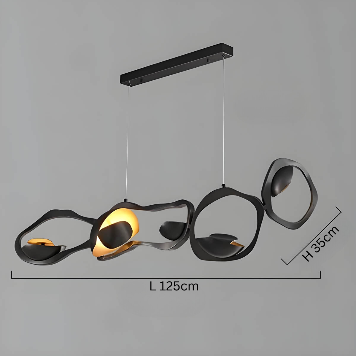 Suspension Moderne Artistique – Éclairage LED avec Design Organique