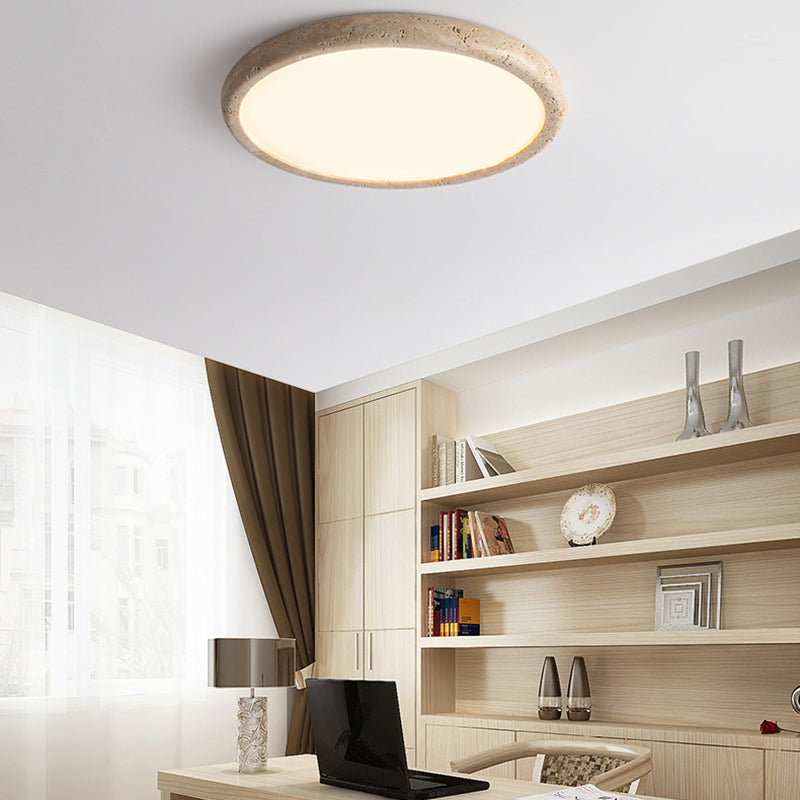 Plafonnier LED en Pierre Naturelle – Éclairage Élégant et Chaleureux pour Salon et Chambre