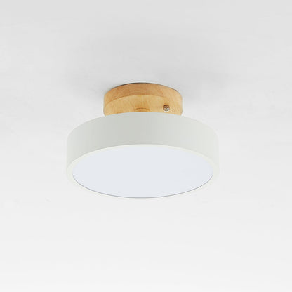 Plafonnier LED Moderne en Bois – Éclairage Minimaliste avec Fonction Dimmable pour Bureau et Salon