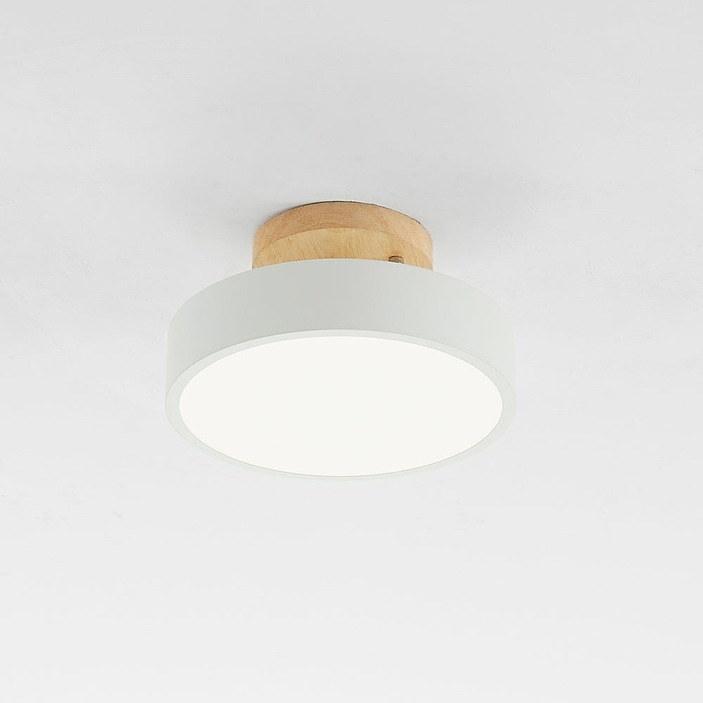 Plafonnier LED Moderne en Bois – Éclairage Minimaliste avec Fonction Dimmable pour Bureau et Salon