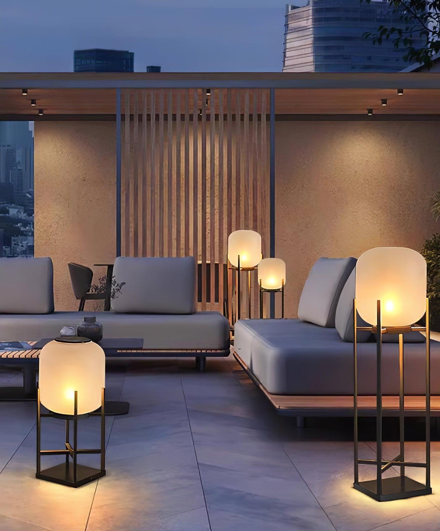 Lampe Solarium Extérieure en Acier Inoxydable et Verre – Éclairage LED Automatique IP65